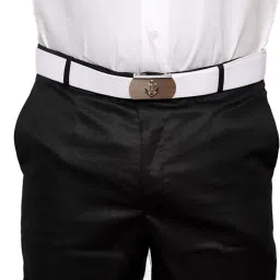 marinersapp Unisex Nylon Merchant Navy White with Anchor Logo – Adjustable Uniform Belt for Cadets, Officers & Crew | Formal Marine Belt for Men & Women with Sturdy Buckle image 3