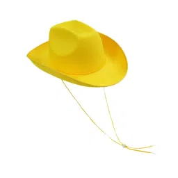 myaddiction Western Cowboy Hat Versatile with Chin Strap for Women Men Photo Props Party Yellow image 4
