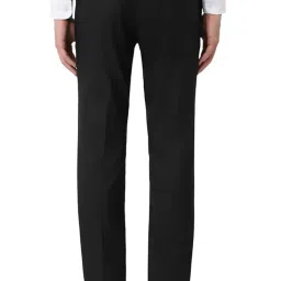 peter england Men Mid Rise Slim Fit Premium Flat Front Trouser image 2