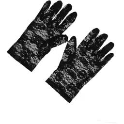 chacko Women's Lace Gloves for Tea Party, Wedding, Dinner - Short Dressy Courtesy Gloves image 2