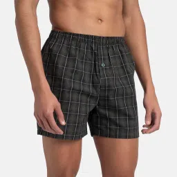 jockey 8222 Men's Super Combed Mercerized Cotton Woven Printed Inner Boxers with Ultrasoft and Durable Inner Waistband (Pack of 2) image 2