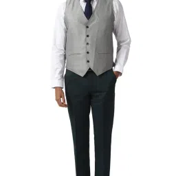 peter england Men's Polyester Blend Three Piece Business Suit Pants Set image 3