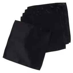 myaddiction 2xGroom Suit Pocket Towel Square Mens Pocket Towel Fabric Soft Polyester Silk Black image 2