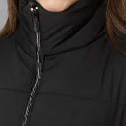 dta fashion FASHION FIZZZZ Women's Cropped Puffer Jacket, Hot-Coat,Quilted Outerwear with High Neck & Long Sleeves | Lightweight Zip-Up Winter Coat Premium image 1