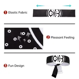 5chaos Reversible Warrior Headband, Bushido Hachimaki for Karate, Halloween, Sushi, Tornado Karate, 2.3" W x 38" L image 3