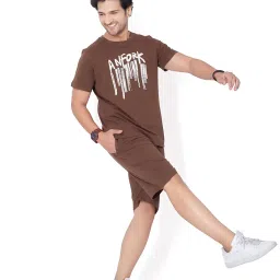 weet Cotton T-Shirt and Shorts Set for Men,Night Wear for Men,Men's Pyjama Set 111 image 1