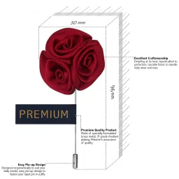 peluche Ranunculus Flower - Beige Colored Brooch/Lapel Pin for Men image 1