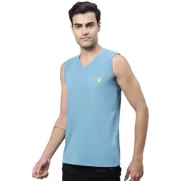mack jonney Regular Fit Cotton Solid Gym Vest for Men-V_SL_ANTHRA_01-P image 2