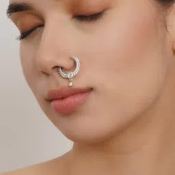 mali fionna AD Stone Nosepin/Nath for Women/Girls image 4