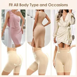 rlanos Under Skirt Shorts for Women & Girls Under Dress Shorts High Waist Stretchable Skin Fit Shorties Tights for Women Cycling Shorts for Women Shorts Biker Bicycle (Pack of 1) (Size 28 to 32 Inch) image 3