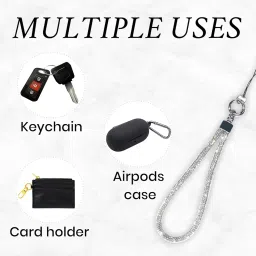 Prolet Mobile Phone Wrist Lanyard with Diamond Finish – Strong & Fancy Hand Lanyard for Easy Carrying, Comfortable for All Smartphones image 2