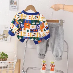 googo gaaga Googogaaga Boy's Cotton Printed T-shirt with Shorts Clothing Set image 2