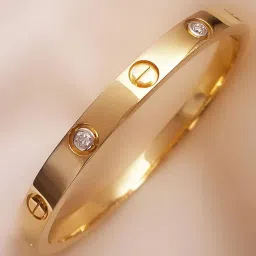 shining diva fashion Latest Stylish 2 Pcs Combo Stainless Steel Bangle Gift Bracelet for Women and Girls image 4