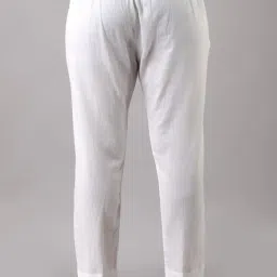 sarose clothing Sarose Women's Cotton Stretchable Half Elasticated Office, School and Casual Wear Trousers image 4