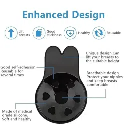 dclub Lift Ultra-Thin Sticky Petals Nipple Covers for Women Adhesive Strapless Cotton Bras Backless Silicone Pasties image 2