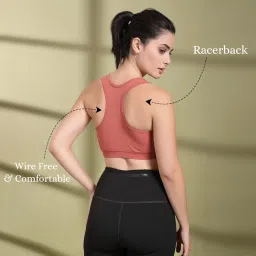 chkokko Women's Blended Padded Non-Wired Sports Bra image 2