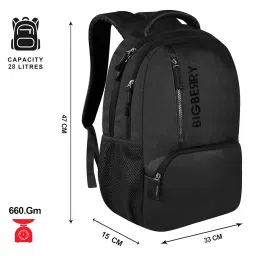 bigberry Newage Rodeo 28 Ltrs leatherite/faux leather Backpack with Multiple Compartments & organiser image 3