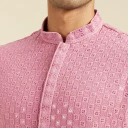 diwas by manyavar Men's Viscose Embroidered|Sequined Kurta (1pc) image 2