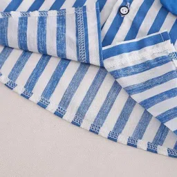 pop street kids Baby Bear faced Shirt Set | Trendy & Comfortable Playwear Set (Color-: Blue) (size:-5.5-6.5 Years) image 3