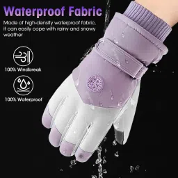gustave Winter Gloves for Women Warm Splashproof Windproof Riding Gloves Touch Screen Finger Anti-Slip Design, Ski Gloves, Bike Gloves image 1