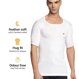 target gold Men's Vest - 100% Cotton, White, Comfortable, Breathable, Baniyan for Men(Pack of 6) image 2