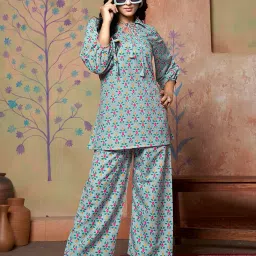 dhruvi trendz Women's Rayon Floral Co-Ord Set image 2