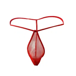 nimra fashion Men's Power Net Pouch Thong Innerwear Underwear G-String (Blue Red & Black White) image 1