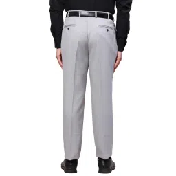 park avenue Men Smart Fit Structure Pattern Poly Viscose Blend Pleatless Formal Trouser image 3