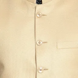 vastraa fusion Men Cotton-Blended Export-Quality Indian Traditional Nehru Jacket/Modi Ethnic Waistcoat (Light Sky Blue) image 4