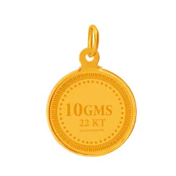 muthoot pappachan Swarnavarsham BIS Hallmarked 22KT Round Ganesha Pendant 10 Gram image 1