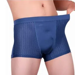 asjar Mesh Boxer for Men Breathable Pouch Underwear Dot Smooth Cotoon Innerwear [ Pack of 1 ] [ Size XXL ] Multicolour image 2