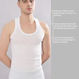 dollar bigboss Men's Solid Regular Fit Vest image 5