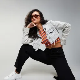 miss chase Women's Wide Leg Mid Rise Jeans image 2