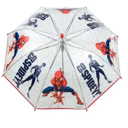 yellow bee Marvel Transparent Spider-Man Umbrella with Go Spidey Print for Boys, Multicolor, 4-8 Years image 4