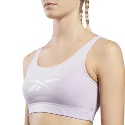 reebok Women's Polyester Blend Wire Free Modern Sports Bra image 4