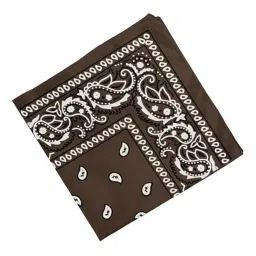 shopora Unisex Cotton Paisley Bandana Cowboy Head Scarf Head Wrap Coffee | Womens Accessories | Scarves & Wraps image 4