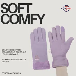 tomorrow fashion Tomorrow Women's Winter Gloves - Warm, Stylish, and Touchscreen Compatible | INTELLIGENT TOUCH TECHNOLOGY GLOVES FOR GIRL AND WOMEN image 4
