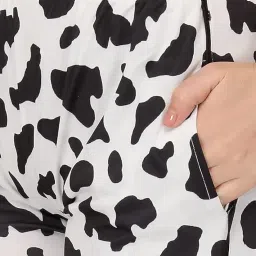 swift style Women’s Cow Print Night Suit Set – Short Sleeve Shirt & Pajama Sleepwear | Soft & Comfortable Loungewear image 1