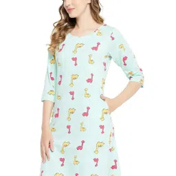 clovia Cotton Women Midi Night Gown image 1