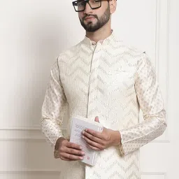 sojanya PLUS (Since 1958) Men's Cotton Designer Long Kurta image 1
