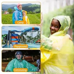 mastano Ball Raincoat 4 Pack for Emergency in Portable Keychain - Waterproof Disposable Raincoat for Adults and Kids - Compact, Lightweight, Travel-Friendly for Hiking, Theme Parks, Camping image 3
