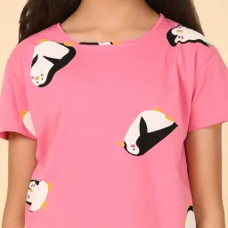 ninos dreams Girls 100% Cotton Half Sleeves Coord set with Shorts/Day wear Set/Nightwear Set image 2