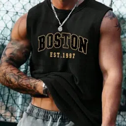 fn3 Cotton Blend Printed and Solid Vest for Men || Men's Printed Tank Top Regular fit image 3