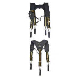 trendynest Men Tool Belt Suspender Tool Hanging Work Belt Brace For Construction Roofer H Type | Mens Accessories | Suspenders Braces image 2