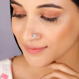 giva 925 Silver Floral Fantasy Nose Pin | Gifts for Women and Girls | With Certificate of Authenticity and 925 Stamp | 6 Months Warranty* image 1