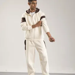 one way Men Solid Comfort and Classic Fit Tracksuit (1 Sweatshirt, 1 Trackpants) image 1