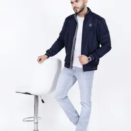 dollar Full Sleeves Bomber Jacket for Men | Polyester Men's Reversible Standing Collar Lightweight Winter Jacket, Regular Fit image 4