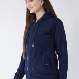 pivl Casual Solid Full Sleeves Stylish Women Fleece Jacket with Zipper Hoodie II Hooded Neck II Winter Wear image 3