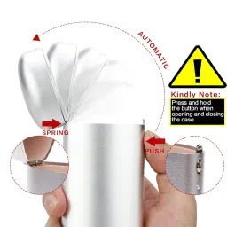 ezeso essential skincare EZESO Aluminum Metal Frosted Hard Lined Protection Eyeglass Case image 2