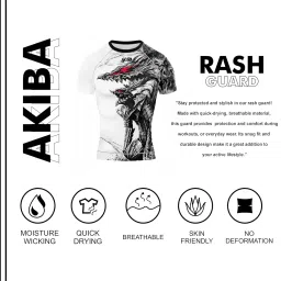 akiba Half Sleeve Skins Performance Fit Compression for MMA, BJJ Rash Guard,Gym, Running, Cycling image 1